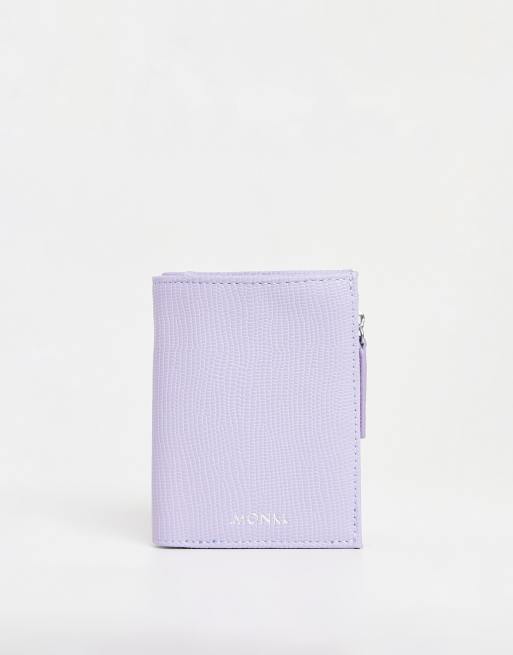 Monki Britta faux leather wallet in lilac