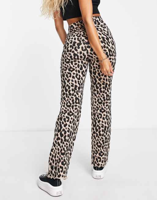 Monki - Broek in bruine luipaardprint, 4 van 4