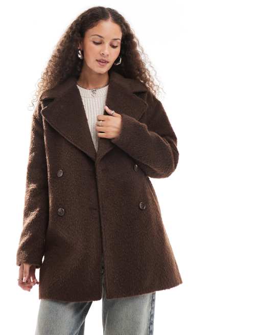 Fur double breasted coat store