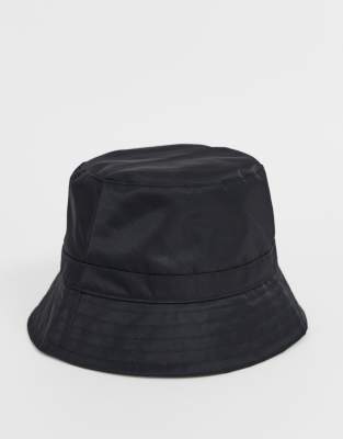 asos black bucket hat