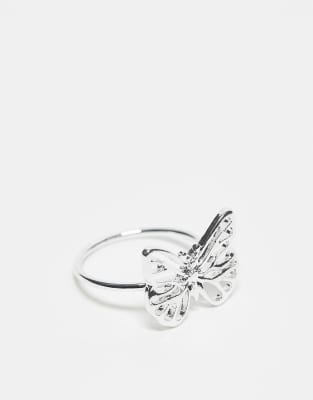 butterfly ring in silver