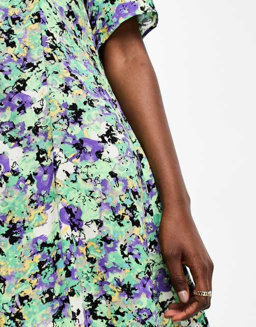 H and m deals black floral dress