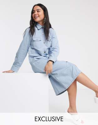 denim utility shirt dress