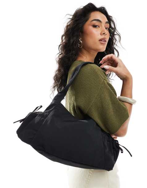 Monki - Cabas souple avec poches nouées - Noir - view 1