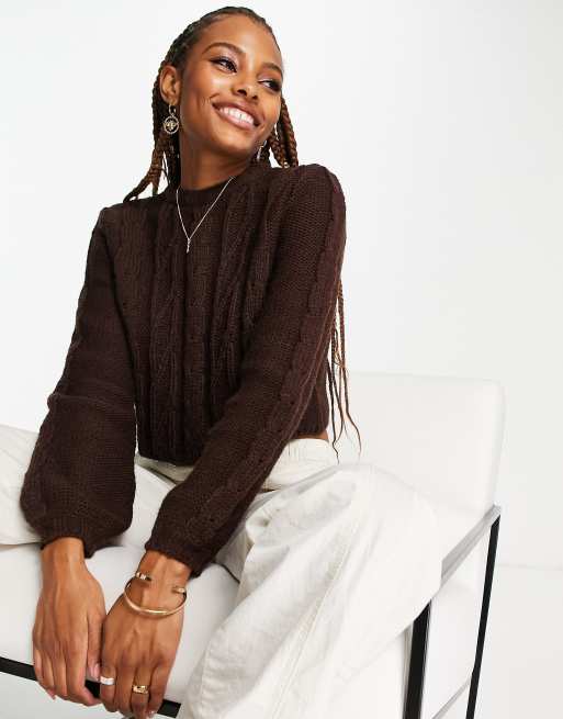 Cropped on sale wool sweater