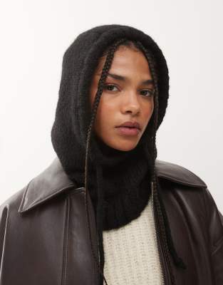 Monki - Cagoule en maille - Noir