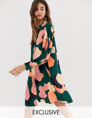 oversized camo t shirt dress
