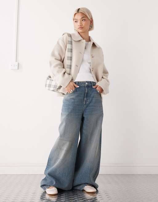 Monki - Cappotto beige chiaro, 3 di 4