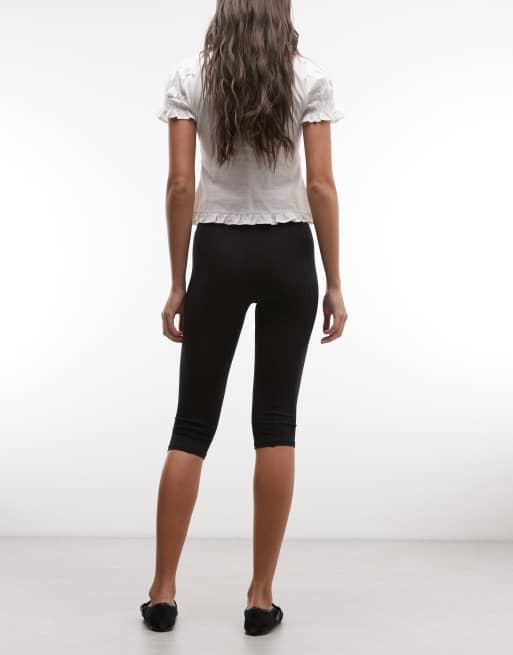 Monki – Caprihose aus elastischem Jersey in Schwarz, 5 von 5