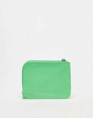 Monki card case in bright green