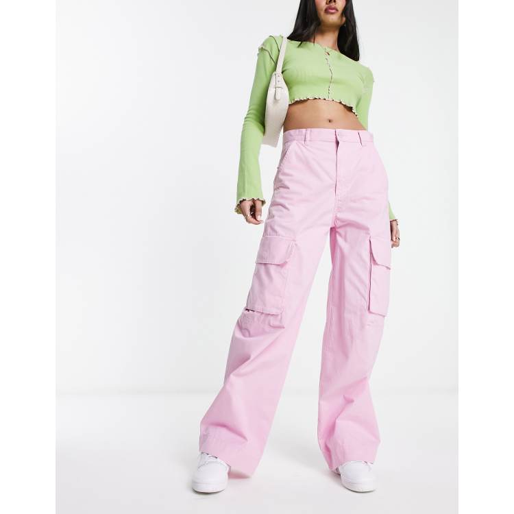 Pink store utility trousers