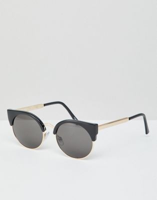 Monki - cat eye-solbriller i sort og guld