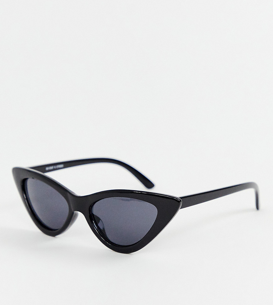 Monki cat eye sunglasses in black