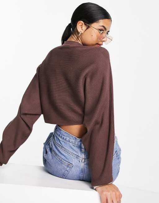 Cropped 2025 batwing jumper