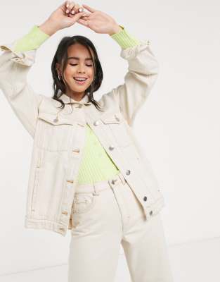 white jean jacket oversized