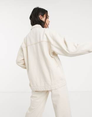off white oversized denim jacket