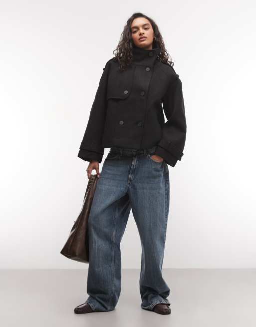 Monki chaqueta con cuello alzado en negro, 3 de 4