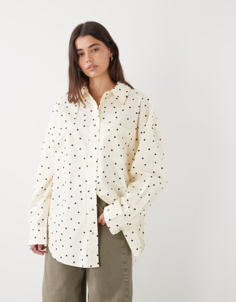 Monki - Chemise oversize à pois - Jaune citron - view 1