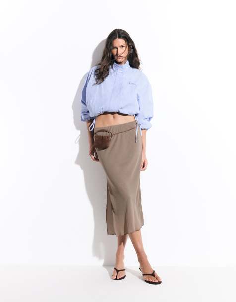 Monki chiffon midinederdel i mole - view 1