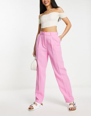 Monki chino trousers in pink