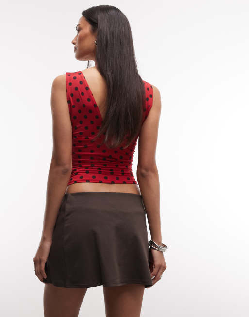 Monki - Chokoladebrun mininederdel i minimalistisk 90'er-stil, 5 af 5