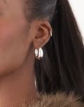 [Monki] Monki chunky teardrop hoop earrings in silver One Size Silver
