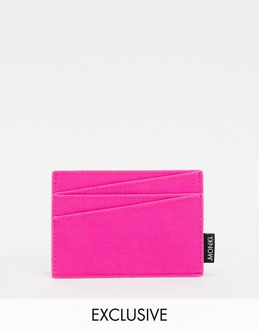 Monki cia card case in pink