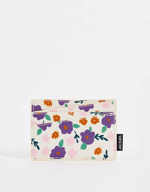Monki Cia recycled polyester card holder case in floral