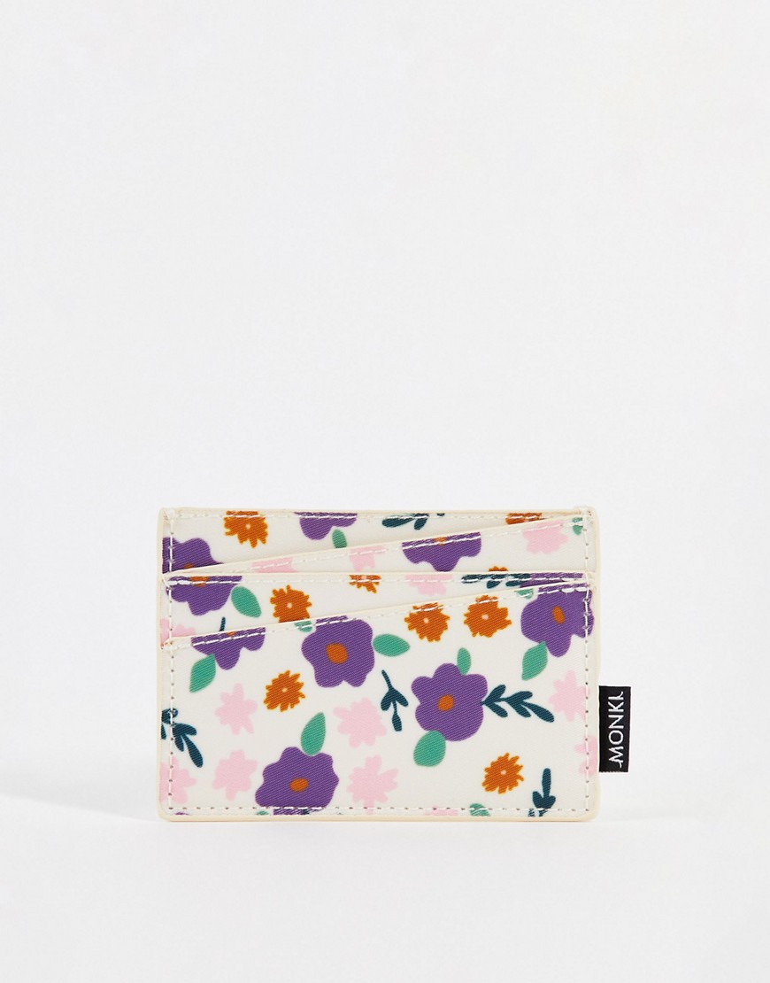 Monki Cia recycled polyester card holder in floral-Multi