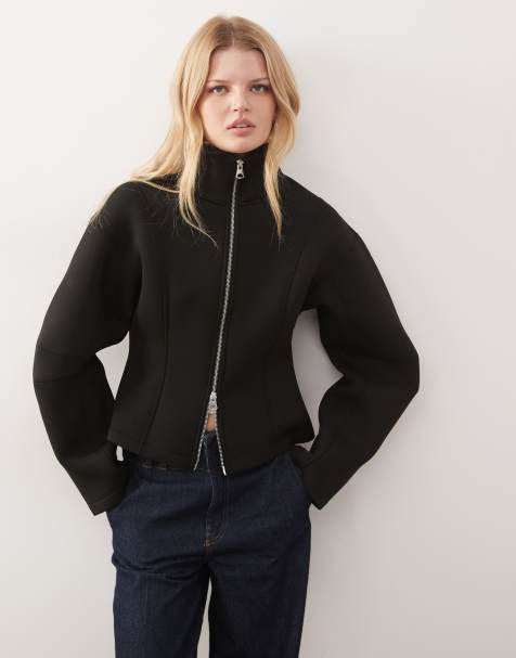 Monki cinched jacket in black - view 1