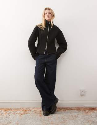 Monki Cinched Jacket In Black