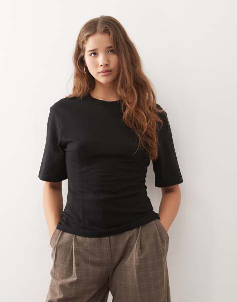 Monki cinched top in black - view 1