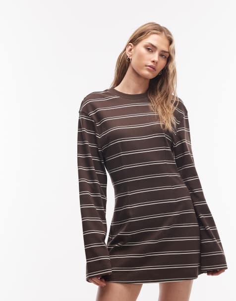 slim fit dress slacks Fierce Vintage Long-Sleeve Graphic T-Shirt Dress main image 1