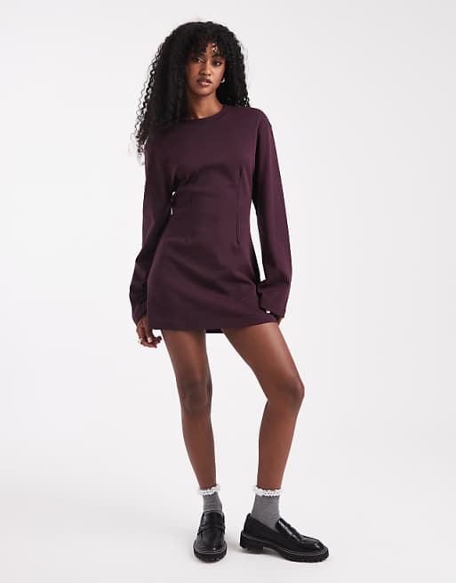 long sleeve t shirt dress KORSIS Women Tops T-Shirt Round Neck Casual A-Line Loose Vocation Fall Winter Dress Whith Pockets Black S at Amazon Women's Clothing store perfect for winter layering S/S 2023 T-Shirt Dress |