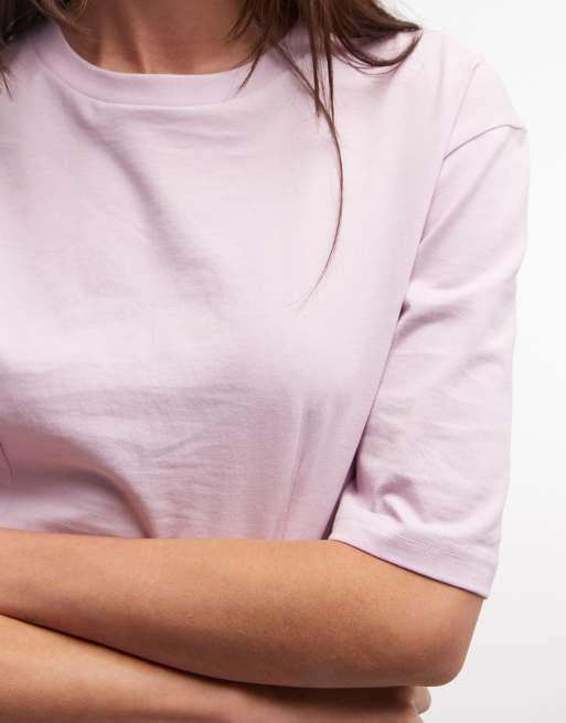 Monki cinched waist t-shirt in light pink, 2 of 4