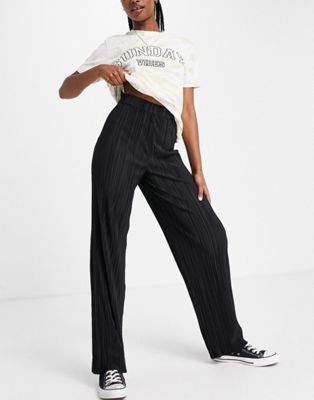 Femme Monki - Clara - Pantalon large plissé - Noir