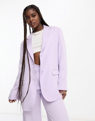 Monki co-ord blazer in lilac - ASOS Price Checker