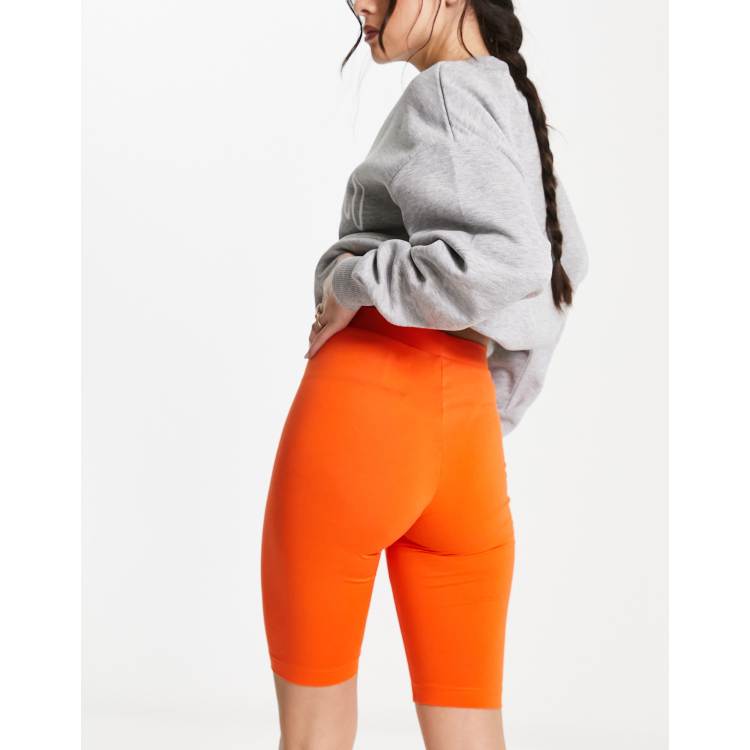 Orange yoga shorts online