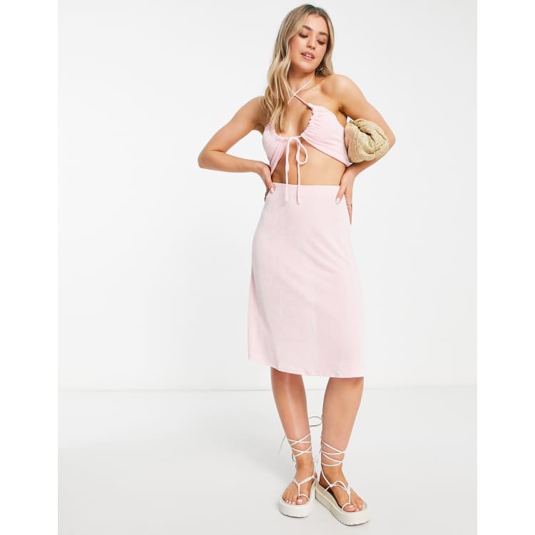 Rose pink 2024 midi skirt