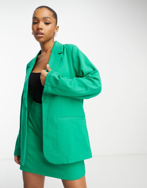 Green hotsell oversized blazer