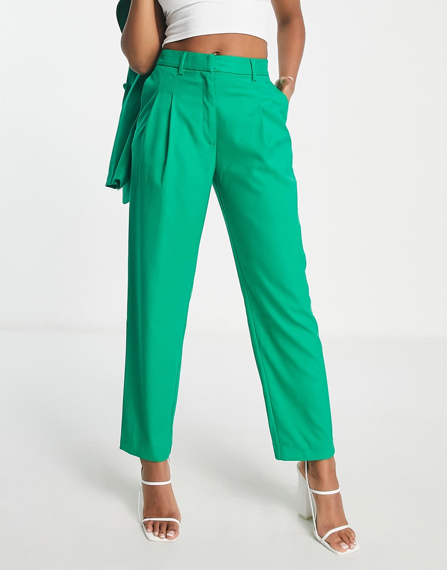 Monki co-ord mix and match tailored trousers in green