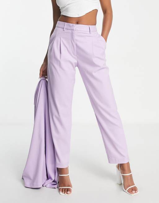 Monki co-ord mix and match tailored trousers in lilac | ASOS