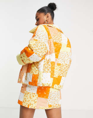 Monki shop orange coat