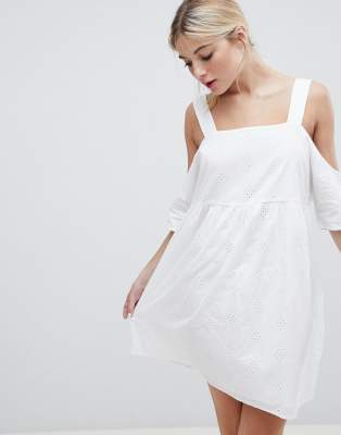 cold shoulder smock dress
