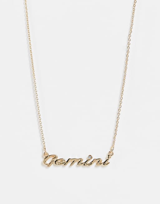 Monki - Collana color oro con segno zodiacale 