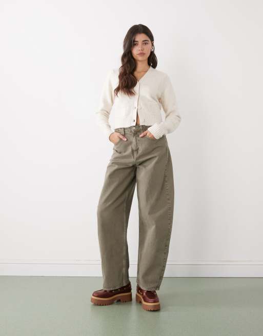Monki compact knit cardigan with pockets in white, 2 of 4