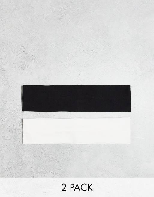Monki - Confezione da 2 fasce color nero e bianco