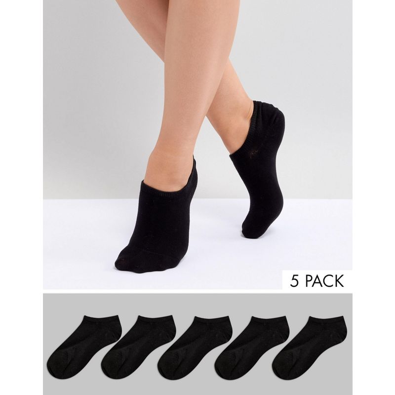 Monki - Confezione da 5 calzini sportivi neri