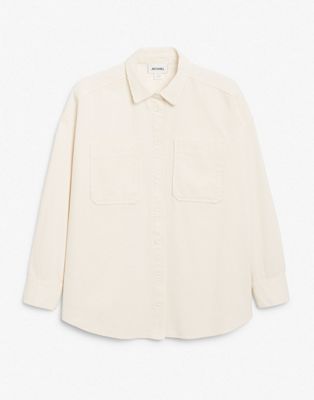 Chemises et blouses Monki - Conny-Li - Chemise en velours côtelé - Blanc