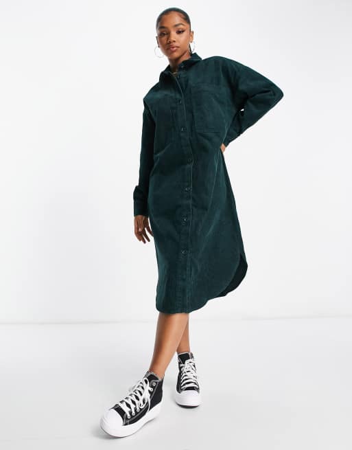 Green cord clearance dress